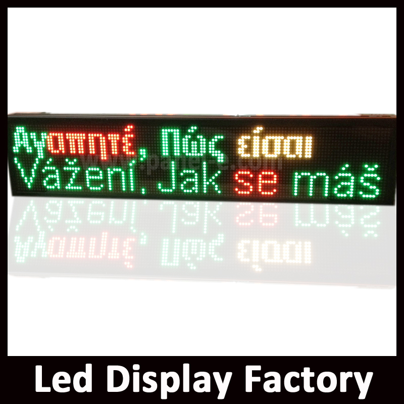 RGY three colors programmable led display sign 