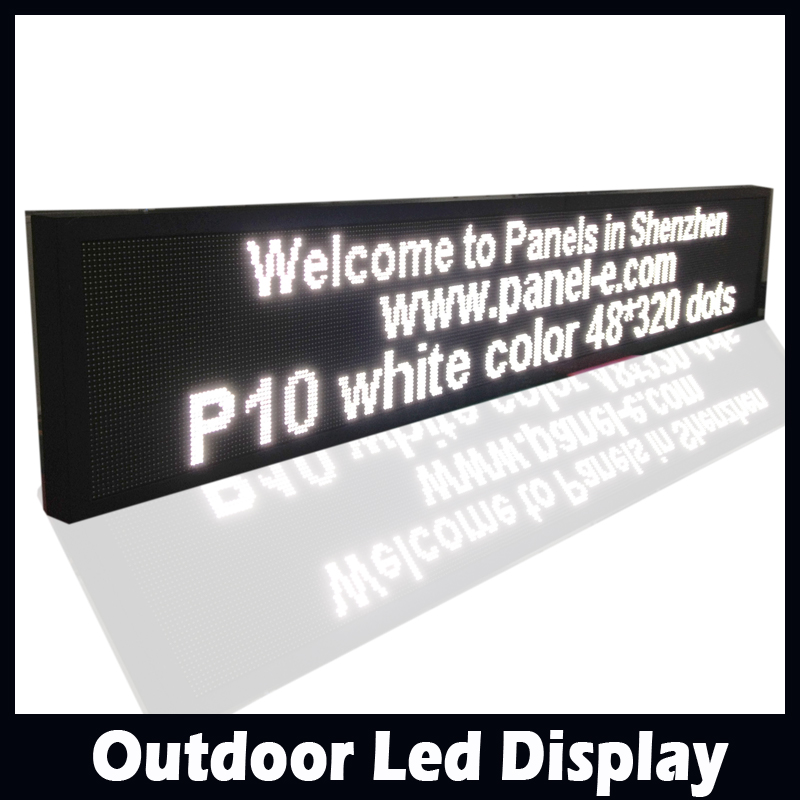 P10 led outdoor display for white color 