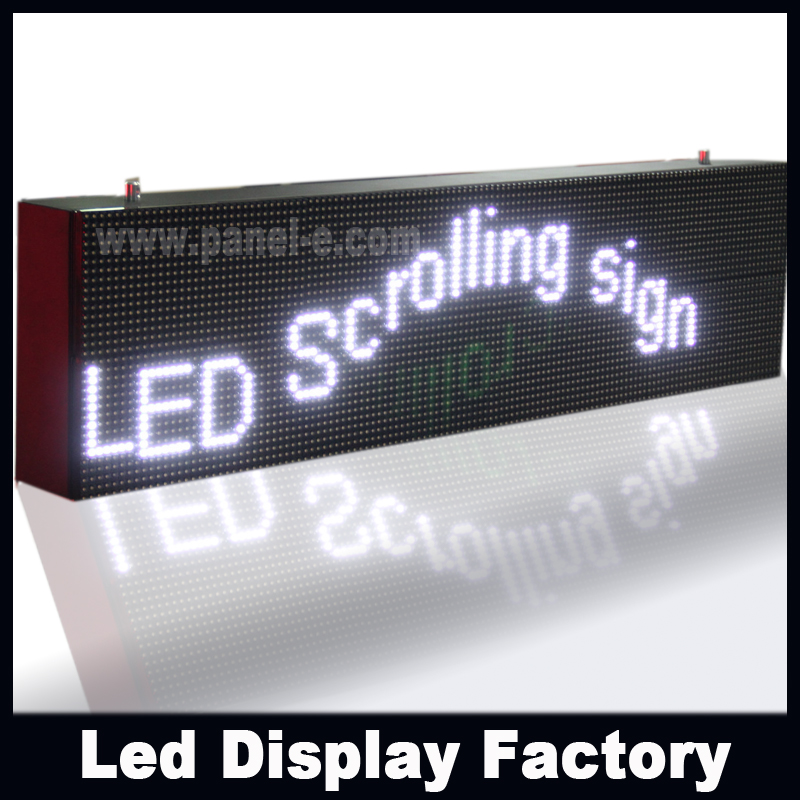 P10 outdoor white led scrolling sign display