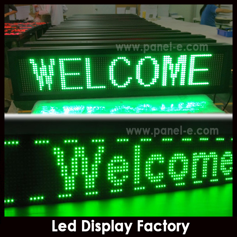P10 high brightness green led display 