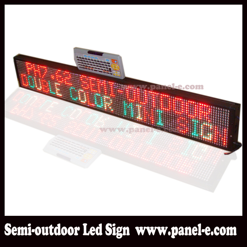 semi-outdoor P7.62 RGY led signs 